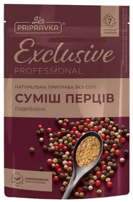 Приправа Приправка Exclusive Professional Суміш перців подрібнена 35 г